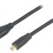 Cablu USB 2.0 Micro USB B 1m Negru