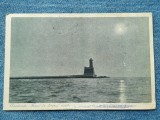 569 - Constanta Farul in timpul noptii 1929 - Vedere / carte postala, Necirculata, Printata