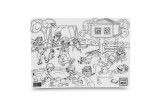 Plansa reutilizabila de colorat Funny Mat, model Loc de joaca, 25A 35 cm