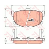 Set placute frana Trw GDB3170, parte montare : Punte spate