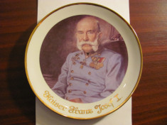 Farfurie veche portelan (Roslau Bavaria) &amp;quot;Kaiser Franz Josef I&amp;quot; marcaj 1950 - 79 foto