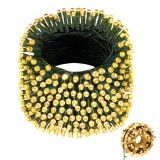 Instalatie luminoasa liniara, Exterior/Interior, 8 jocuri de lumini Craciun, 100 M, Alb Cald