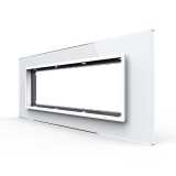 Cumpara ieftin Rama din sticla Livolo alba, standard italian, pentru 6/7 module