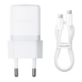 Incarcator Type-C Fast Charge + cablu Type-C Baseus Palm, alb P10111605213-01