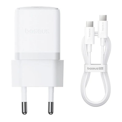 Incarcator Type-C Fast Charge + cablu Type-C Baseus Palm, alb P10111605213-01 foto