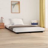 VidaXL Cadru de pat, negru, 140x190 cm, lemn masiv de pin