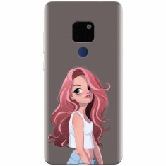 Husa silicon pentru Huawei Mate 20, Cute Girl