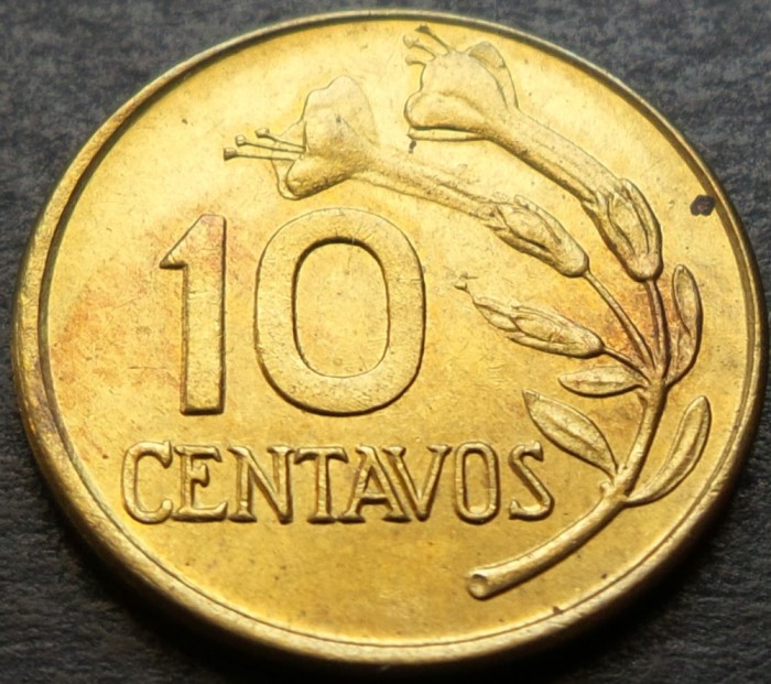 Moneda exotica 10 CENTAVOS - PERU, anul 1974 * cod 3166 A = A.UNC