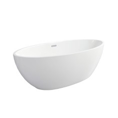 Cada freestanding Leziter Kara din acril 170x81x60 cm, alb, cu scurgere pop-up