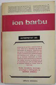 Ion Barbu interpretat de Cezar Baltag.................Tudor Vianu, editie de George Gibescu foto