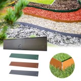 Bordură de gazon din metal 18,5 cm x 120 cm, culoare: fără culoare