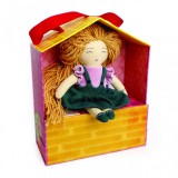 Set de joaca Papusa Anna cu casa si mobilier din carton,20 cm, Svoora
