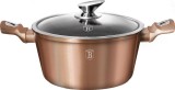Oala marmorata cu capac 28 CM Berlinger Haus &ndash; Colectia Rose Gold