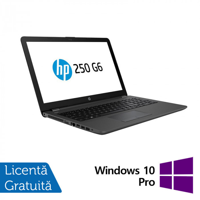 Laptop Refurbished HP 250 G6, Intel Core i3-6006U 2.00GHz, 8GB DDR4, 256GB SSD, 15.6 Inch HD + Windows 10 Pro NewTechnology Media