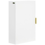kleankin Dulap pentru Baie Suspendat cu Rafturi Ajustabile, 40x15x60 cm, Alb | Aosom Romania