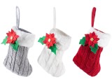 Cumpara ieftin Set 3 ciorapi Craciun textil multicolor 11x16 cm