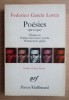 Poesies 1921-1927/ Federico Garcia Lorca