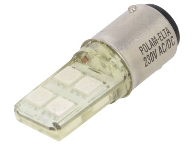 Lampă LED galbenă 230V BA15D foto