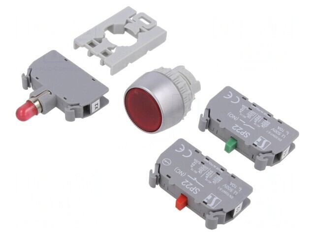 Comutator cu apăsare 22mm 1NC/1NO