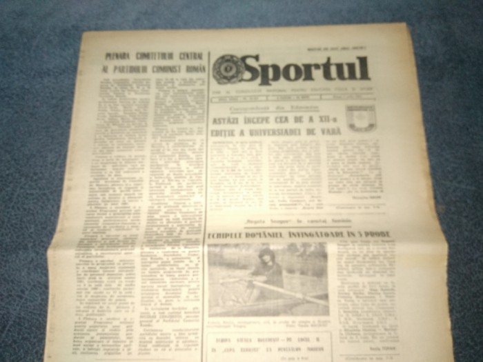 ZIARUL SPORTUL 1 IULIE 1983