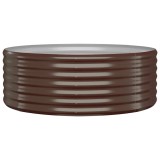 Cumpara ieftin Jardiniera gradina maro 100x100x36 cm otel galvanizat