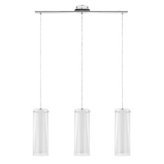 Pendul GLS Dimonika, alb, 3xE27, efect cromat