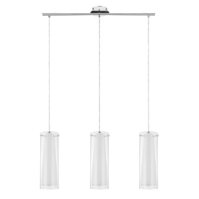 Pendul GLS Dimonika, alb, 3xE27, efect cromat foto