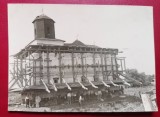 Dambovita Inaltarea Bisericei din Rebegesti din 1935 doua foto apr.11x8 cm