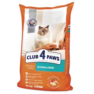 Club 4 Paws Premium Sterilizate Hrana uscata pisici adulte, 14kg foto