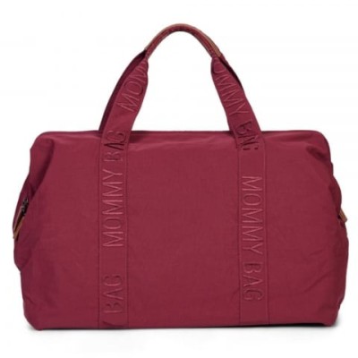 Geanta de infasat Childhome Mommy Bag Signature Urban Burgundy foto