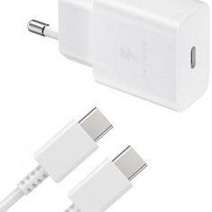 Incarcator Samsung A21 A21S A22 USB-C Fast Charger TA1510EWE-DG977BWE 15W Type-C 1M Alb