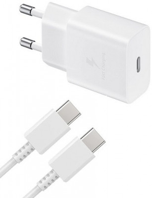 Incarcator Samsung M10 M10S USB-C Fast Charger TA1510EWE-DG977BWE 15W Type-C 1M Alb foto