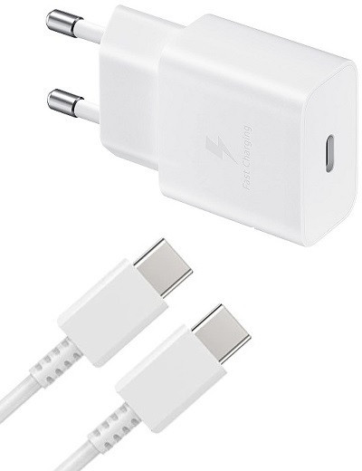 Incarcator Samsung A20 A20S A20E USB-C Fast Charger TA1510EWE-DG977BWE 15W Type-C 1M Alb