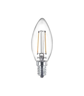 Bec LED filament Philips lumanare B35 E14 2W (25W) 250lm lumina calda 2700K 929001238395 foto