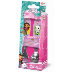 Set de tacamuri ergonomice din inox pentru copii Gabby s Dollhouse