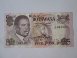 Botswana 5 Pula 1982 in stare foarte buna,bancnota din imagini