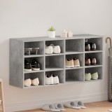 vidaXL Dulap pentru pantofi Gri beton 103x30x51 cm Lemn compozit
