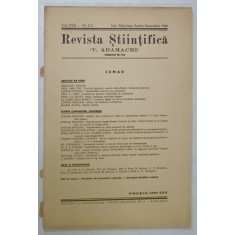 REVISTA STIINTIFICA &#039; V. ADAMACHI &#039; , NR. 2-3 , IASI - ALBA IULIA , APRILIE - SEPTEMBRIE , 1944