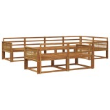 vidaXL Set de canapele de exterior 7 pcs natural Lemn Solid de Acacia 3382647