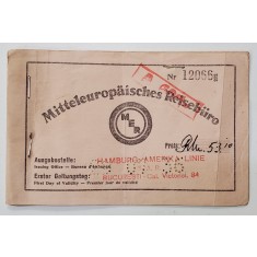 MITTELEUROPAISCHES REISEBURO , TICHETE PENTRU CALATORIE , 1936