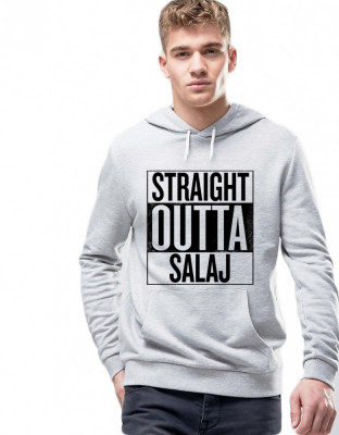 Hanorac Barbati Gri - Straight Outta Salaj - S foto