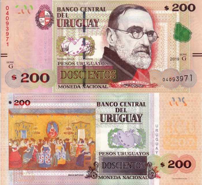 URUGUAY 200 pesos 2019 UNC!!!
