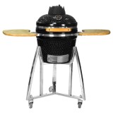 Grătar ceramic Kamado cu rafturi și suport 32,5 cm