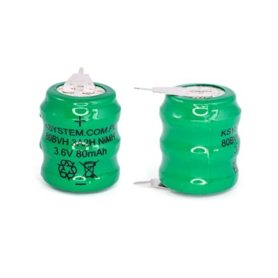 Acumulator industrial 16x18mm 3.6V 80mAh Ni-MH 2pini foto