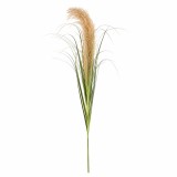 Planta artificiala decorativa cu stuf si iarba, 140 cm, verde-maro