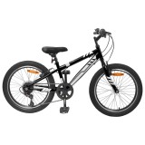vidaXL Bicicletă Montană 20 Inci 6-Speed pentru 5-8 ani Negru 42009750