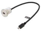 Cablu DELOCK USB 2.0 Micro USB B 0,3m Negru Cod 88184
