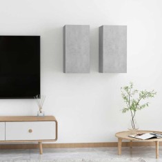 vidaXL Comode TV, 2 buc., gri beton, 30,5x30x60 cm, PAL foto