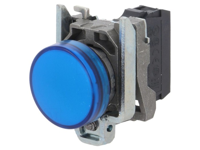 Lumină de control plată, albastră, 24V