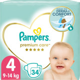 Cumpara ieftin Pampers Premium Care Size 4 scutece de unică folosință 9-14 kg 34 buc